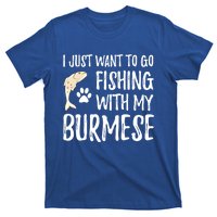 Fishing Burmese For Boating Cat Mom Or Cat Dad Gift T-Shirt