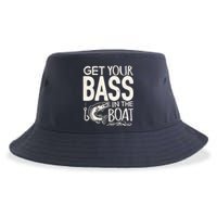 Funny Bass Fishing Get Your Bass In The Boat T Sustainable Bucket Hat