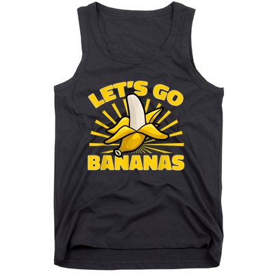 Funny Banana Fruit Lets Go Bananas Tank Top