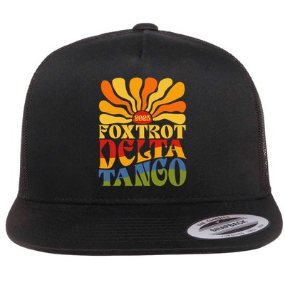 Funny Bear Foxtrots Deltas Tango Retro Flat Bill Trucker Hat