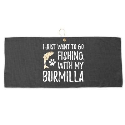 Fishing Burmilla For Boating Cat Mom Or Cat Dad Gift Large Microfiber Waffle Golf Towel