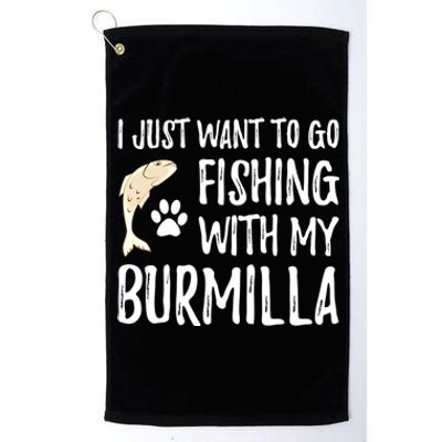 Fishing Burmilla For Boating Cat Mom Or Cat Dad Gift Platinum Collection Golf Towel