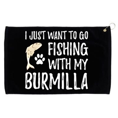 Fishing Burmilla For Boating Cat Mom Or Cat Dad Gift Grommeted Golf Towel