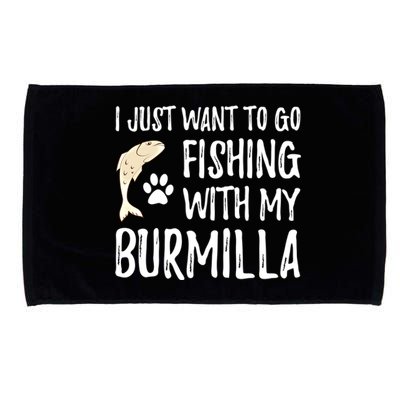 Fishing Burmilla For Boating Cat Mom Or Cat Dad Gift Microfiber Hand Towel