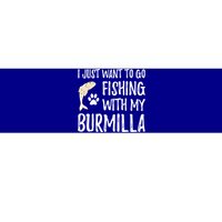 Fishing Burmilla For Boating Cat Mom Or Cat Dad Gift Bumper Sticker