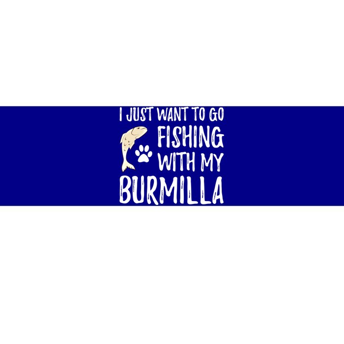 Fishing Burmilla For Boating Cat Mom Or Cat Dad Gift Bumper Sticker