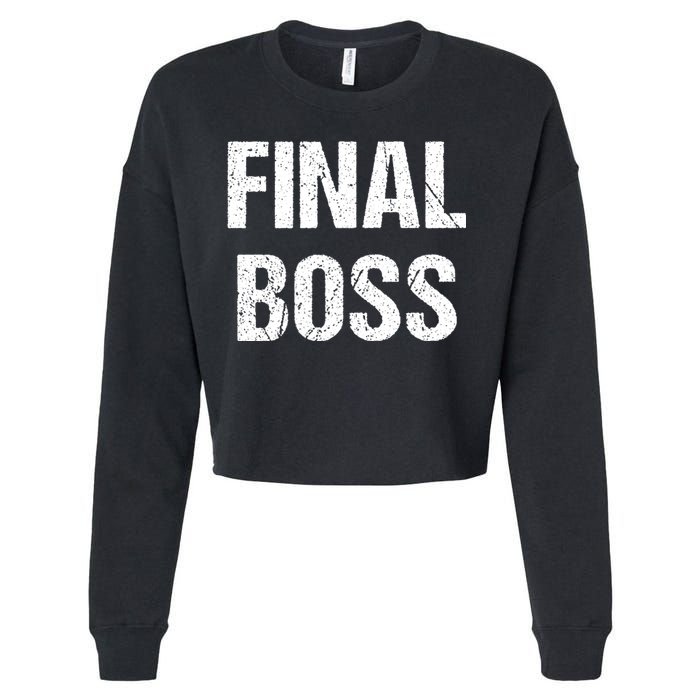 Final Boss Cropped Pullover Crew