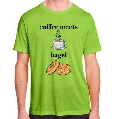 Funny Breakfast Funny Gift Coffee Meets Bagels Food Lover Design Gift Adult ChromaSoft Performance T-Shirt