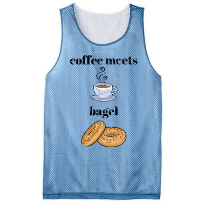 Funny Breakfast Funny Gift Coffee Meets Bagels Food Lover Design Gift Mesh Reversible Basketball Jersey Tank