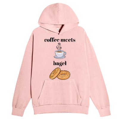 Funny Breakfast Funny Gift Coffee Meets Bagels Food Lover Design Gift Urban Pullover Hoodie