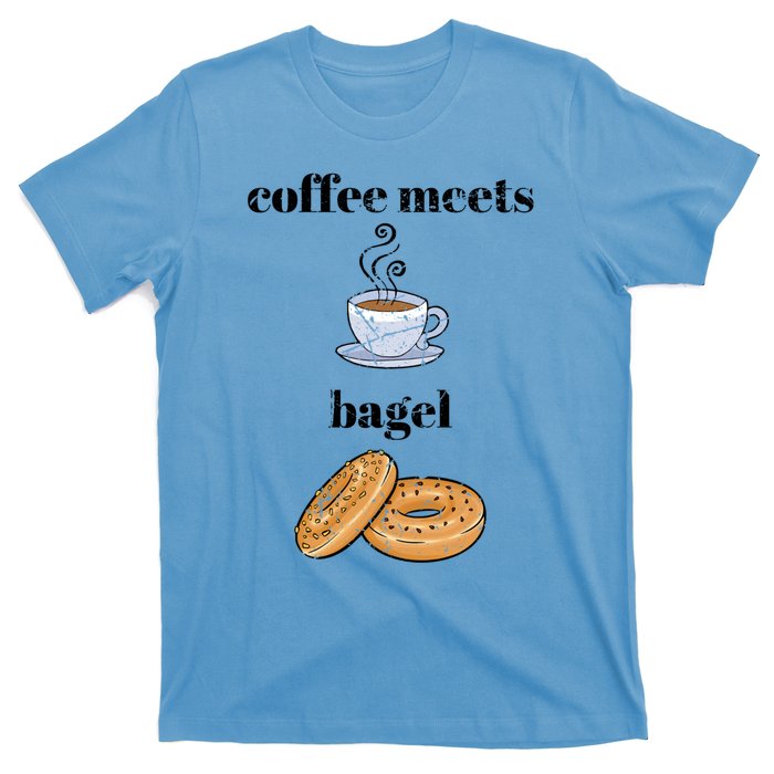 Funny Breakfast Funny Gift Coffee Meets Bagels Food Lover Design Gift T-Shirt