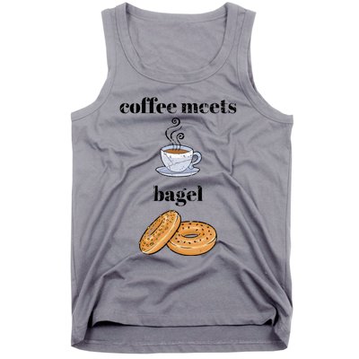 Funny Breakfast Funny Gift Coffee Meets Bagels Food Lover Design Gift Tank Top