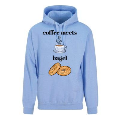 Funny Breakfast Funny Gift Coffee Meets Bagels Food Lover Design Gift Unisex Surf Hoodie