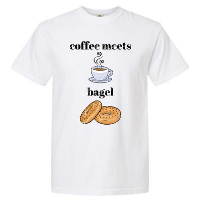 Funny Breakfast Funny Gift Coffee Meets Bagels Food Lover Design Gift Garment-Dyed Heavyweight T-Shirt