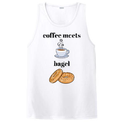 Funny Breakfast Funny Gift Coffee Meets Bagels Food Lover Design Gift PosiCharge Competitor Tank