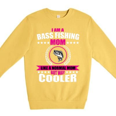 Funny Bass Fishing Mom Largemouth Bass Fish Gift Premium Crewneck Sweatshirt