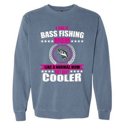 Funny Bass Fishing Mom Largemouth Bass Fish Gift Garment-Dyed Sweatshirt