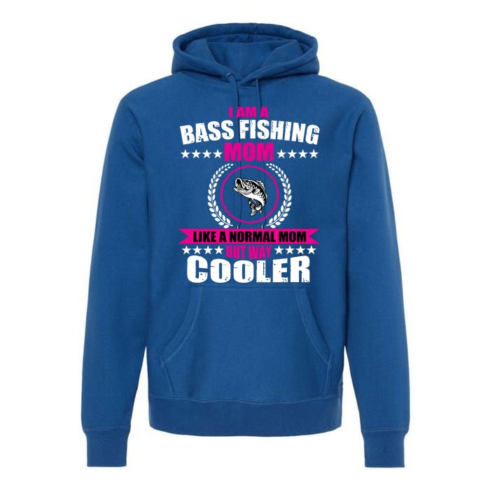 Funny Bass Fishing Mom Largemouth Bass Fish Gift Premium Hoodie