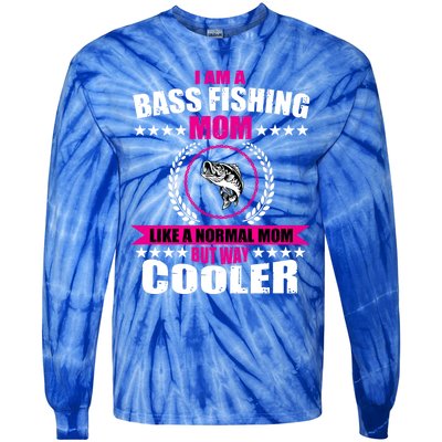 Funny Bass Fishing Mom Largemouth Bass Fish Gift Tie-Dye Long Sleeve Shirt