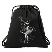 Fading Ballerina Drawstring Bag