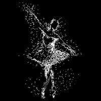 Fading Ballerina Drawstring Bag