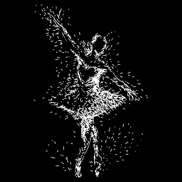 Fading Ballerina Drawstring Bag