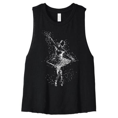 Fading Ballerina Women's Racerback Cropped Tank