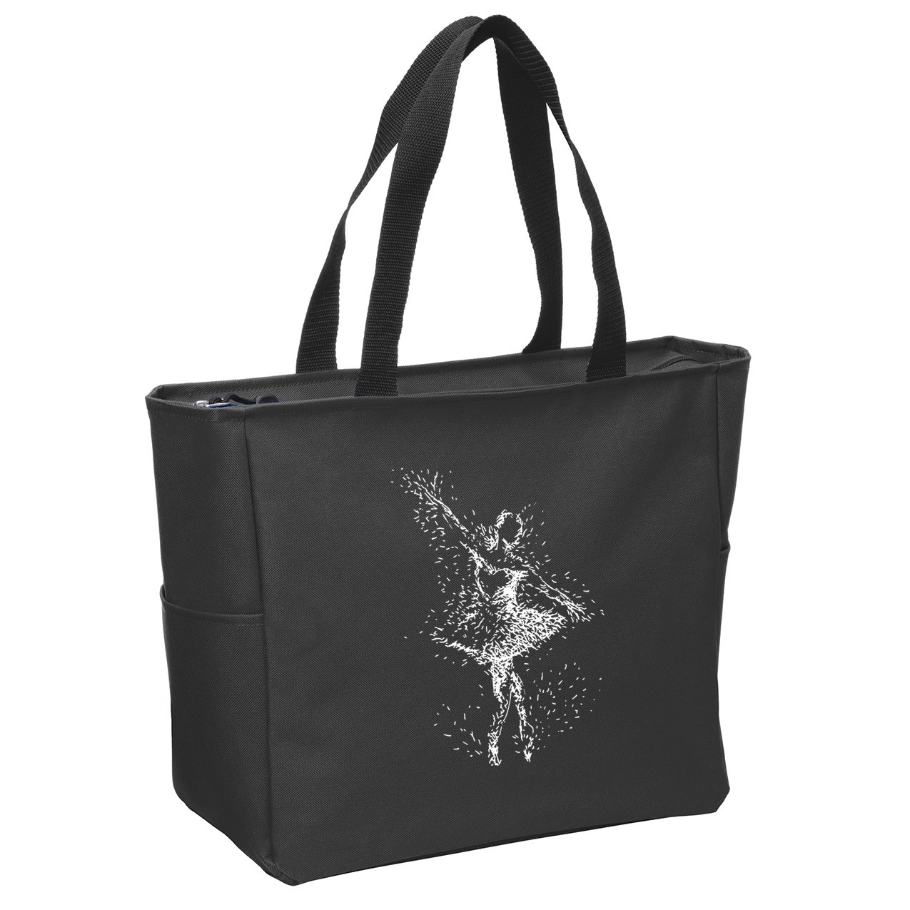Fading Ballerina Zip Tote Bag