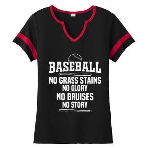 Funny Baseball Fan Baseball Player Ladies Halftime Notch Neck Tee