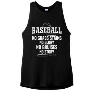 Funny Baseball Fan Baseball Player Ladies PosiCharge Tri-Blend Wicking Tank