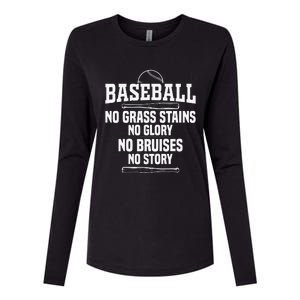 Funny Baseball Fan Baseball Player Womens Cotton Relaxed Long Sleeve T-Shirt