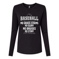 Funny Baseball Fan Baseball Player Womens Cotton Relaxed Long Sleeve T-Shirt