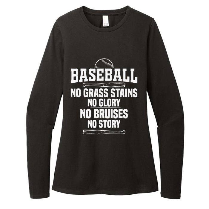 Funny Baseball Fan Baseball Player Womens CVC Long Sleeve Shirt