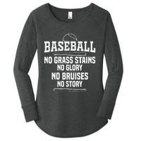 Funny Baseball Fan Baseball Player Women's Perfect Tri Tunic Long Sleeve Shirt