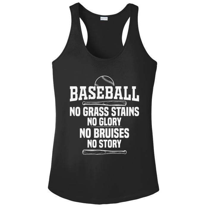 Funny Baseball Fan Baseball Player Ladies PosiCharge Competitor Racerback Tank