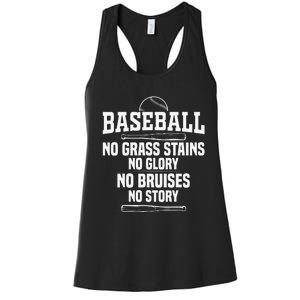 Funny Baseball Fan Baseball Player Women's Racerback Tank