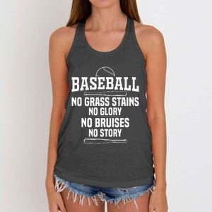 Funny Baseball Fan Baseball Player Women's Knotted Racerback Tank