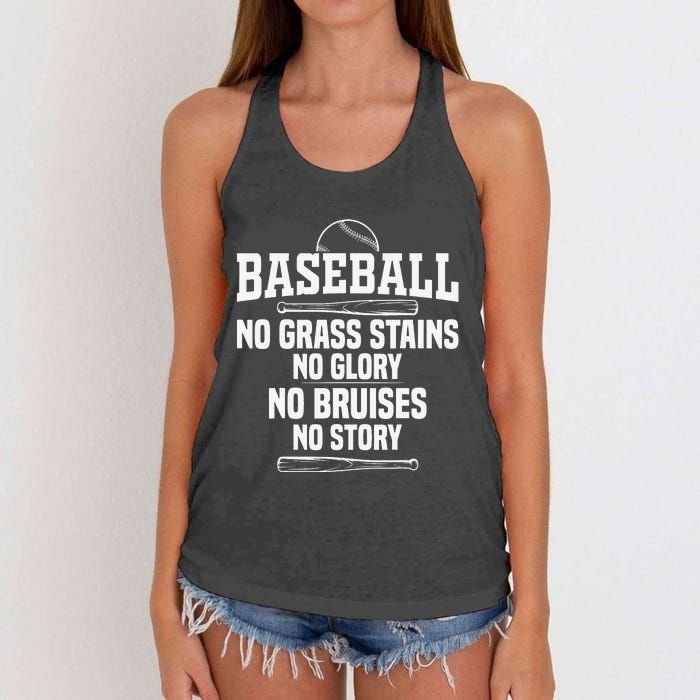 Funny Baseball Fan Baseball Player Women's Knotted Racerback Tank