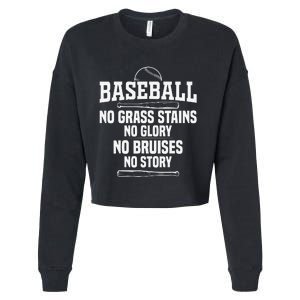 Funny Baseball Fan Baseball Player Cropped Pullover Crew