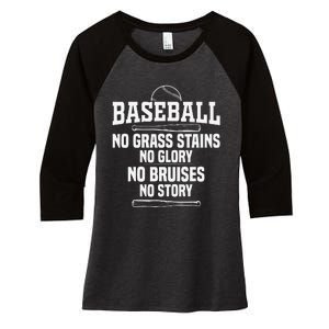 Funny Baseball Fan Baseball Player Women's Tri-Blend 3/4-Sleeve Raglan Shirt