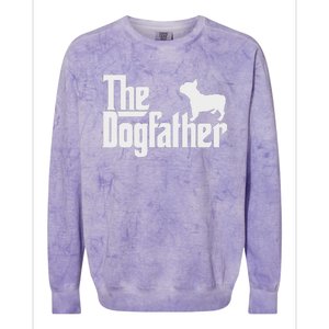 French Bulldog Father Dad The Dogfather Colorblast Crewneck Sweatshirt