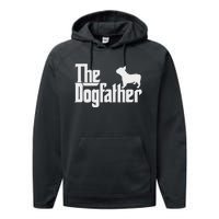 French Bulldog Father Dad The Dogfather Performance Fleece Hoodie