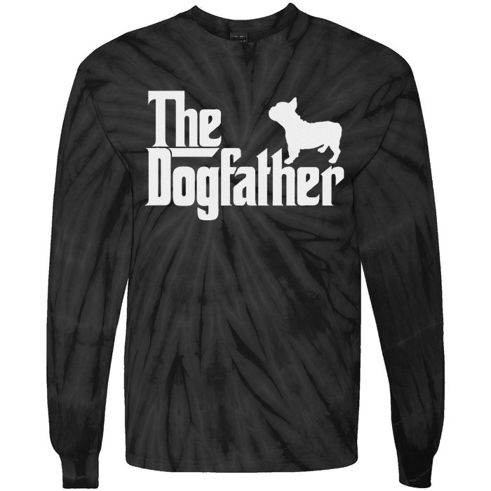 French Bulldog Father Dad The Dogfather Tie-Dye Long Sleeve Shirt