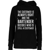 Funny Bartender Womens Funnel Neck Pullover Hood