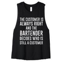 Funny Bartender Women's Racerback Cropped Tank