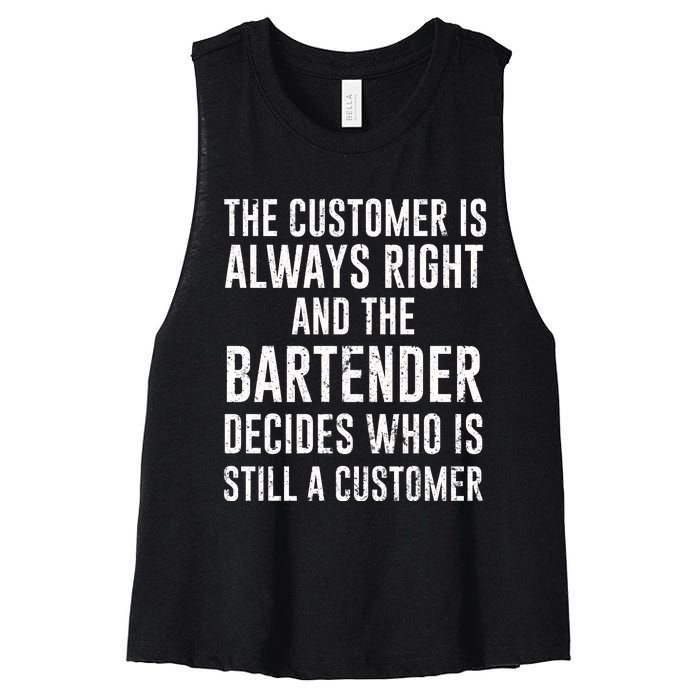 Funny Bartender Women's Racerback Cropped Tank