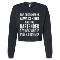 Funny Bartender Cropped Pullover Crew