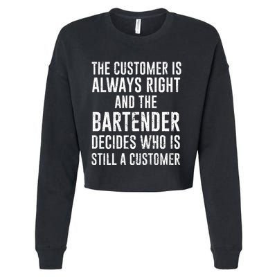 Funny Bartender Cropped Pullover Crew