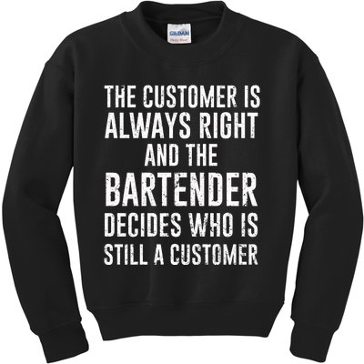 Funny Bartender Kids Sweatshirt