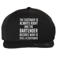 Funny Bartender Wool Snapback Cap